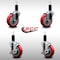 Service Caster 4'' SS Red Poly Wheel Swivel 1-1/4'' Expanding Stem Caster Set 2 Brakes, 4PK SCC-SSEX20S414-PPUB-RED-2-TLB-2-114 - alternate 3
